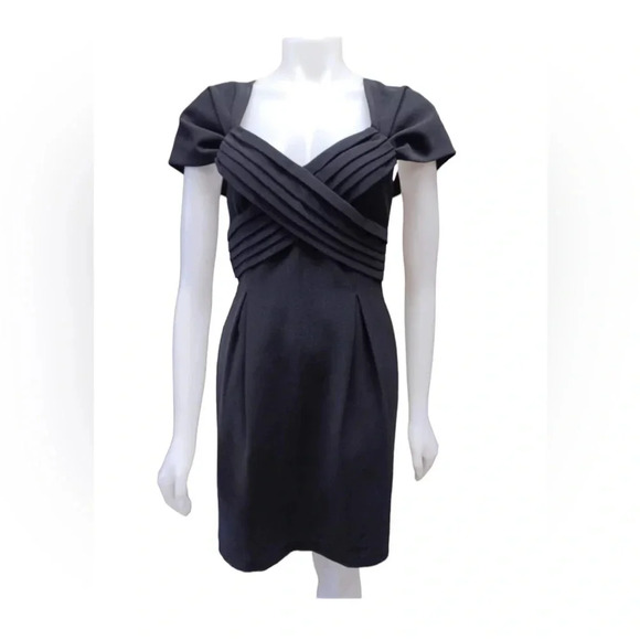 Eliza J Black Cap Sleeve  Dress Size 6 - Picture 1 of 9